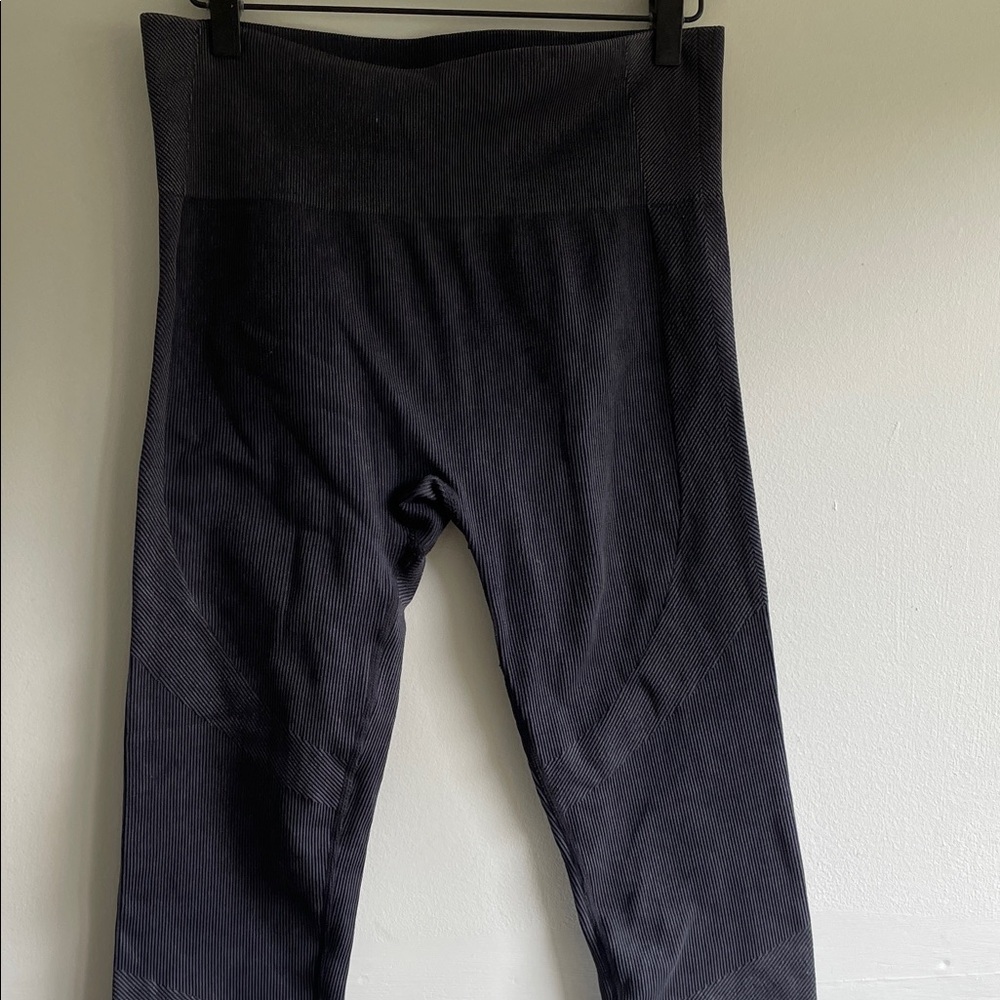 JoyLab Charcoal Ribbed Leggings Size Large - Picture 4 of 10